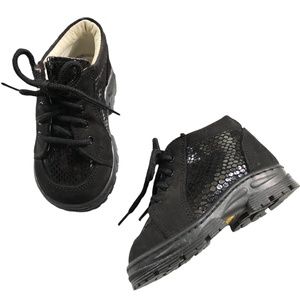 Italian Enzo Black Leather Dress Boots 19 US 4